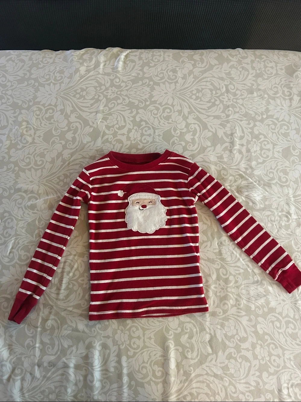 Carter's Red and White Striped Santa Pajama Set